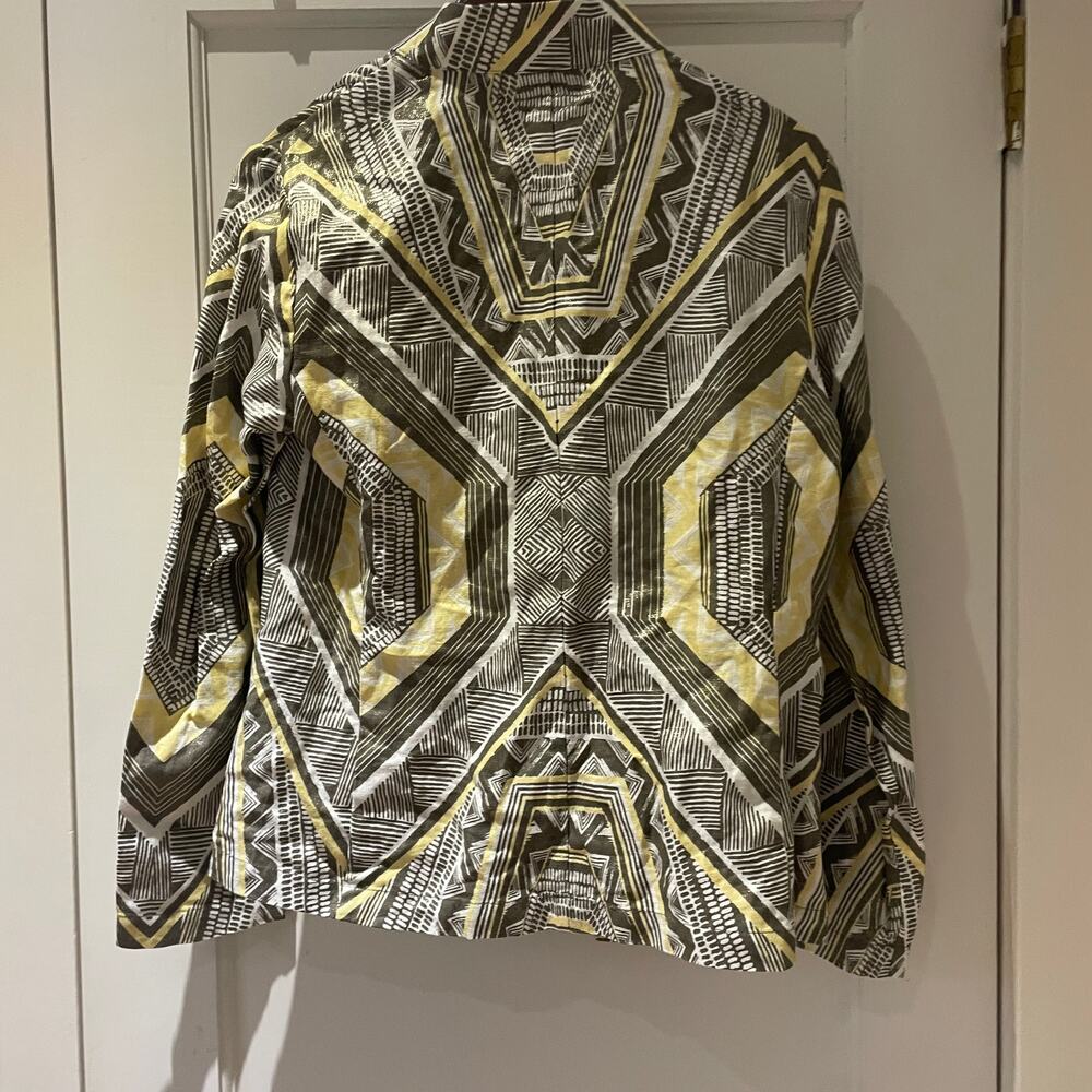 Chicos Geometric Metallic Blazer-Jacket Size Small NWT - Picture 6 of 7